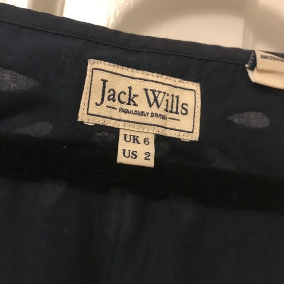 Jack Wills | Navy Eyelet Dress | size 2 - Picture 4 of 7